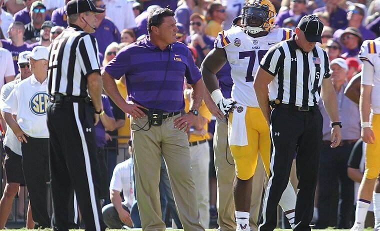 LSU Tigers head coach Ed Orgeron.