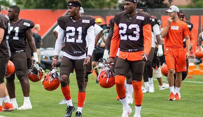 Browns CB Denzel Ward at practice