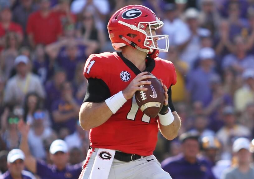 Georgia QB Jake Fromm in the pocket