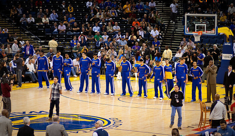 Golden State Warriors pre-game.