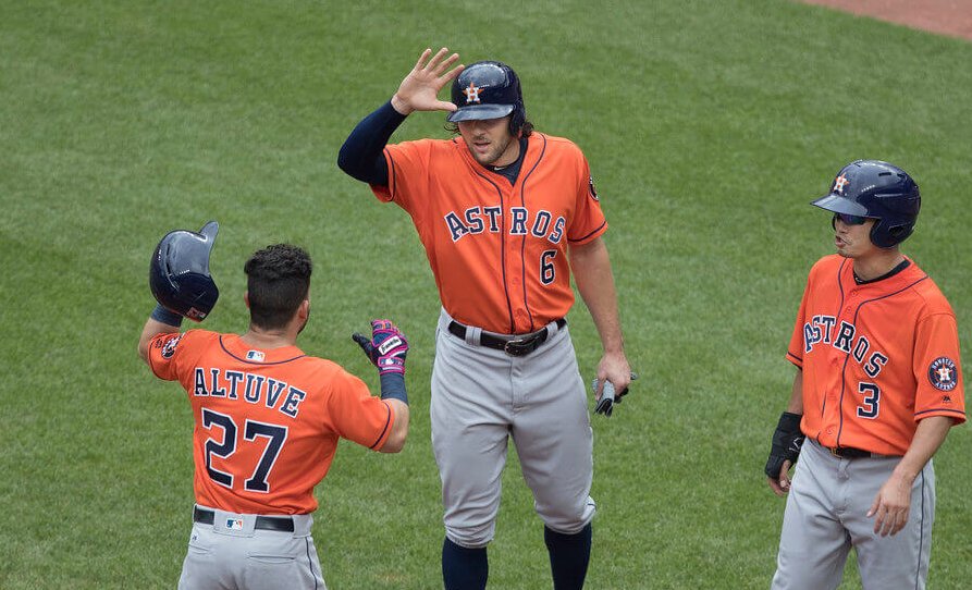 Astros home plate celebration