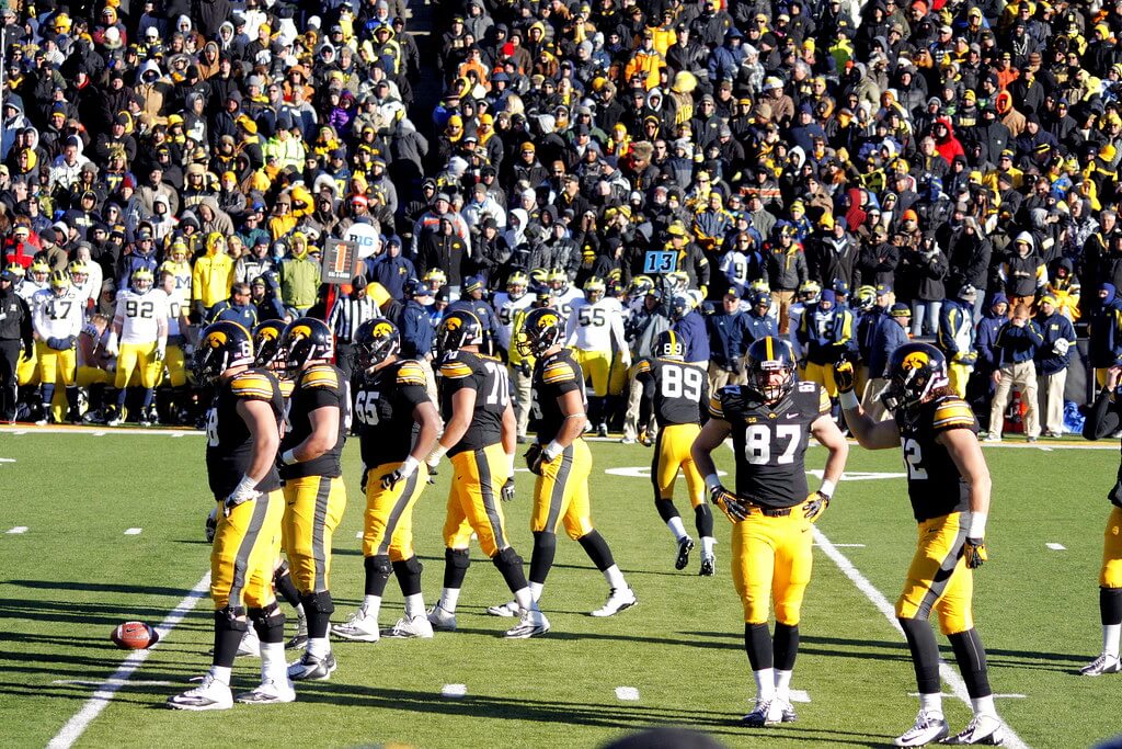 Iowa Hawkeyes walking
