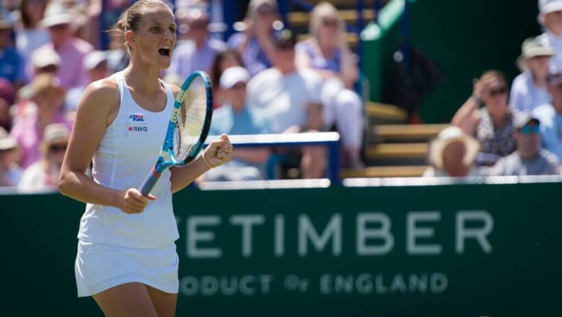Karolina Pliskova cheering.