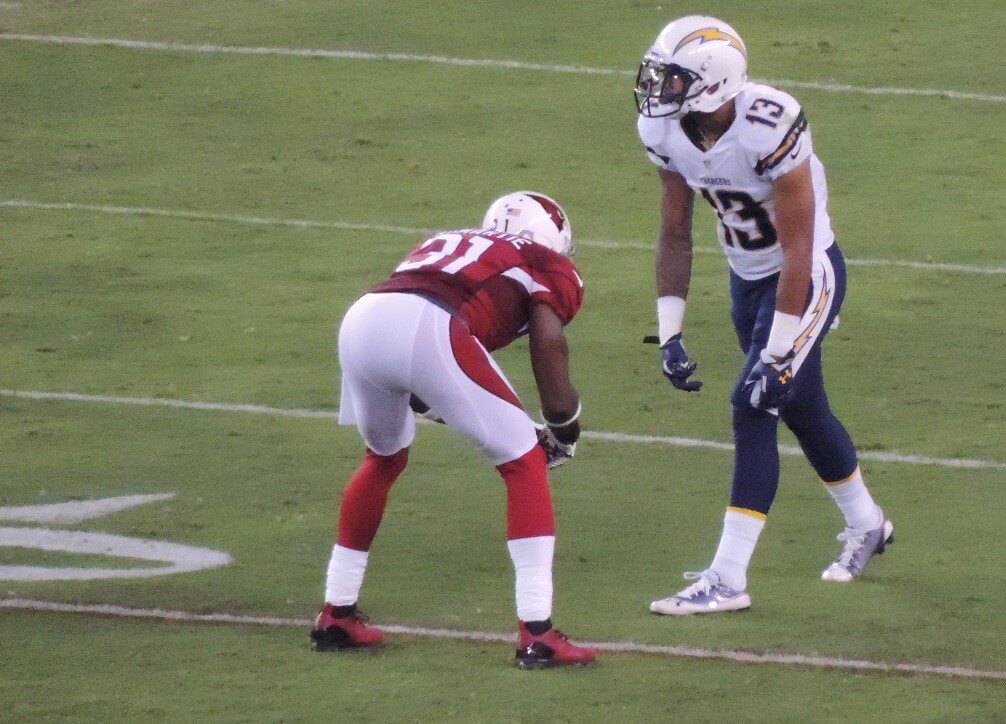Keenan Allen at the line of scrimmage