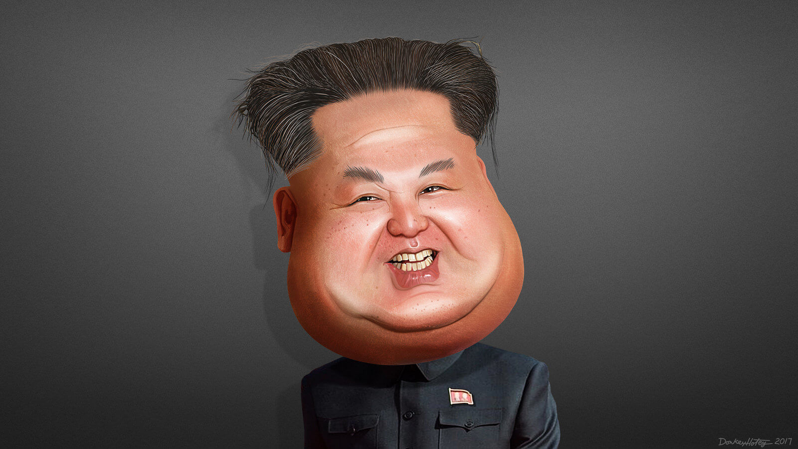 Caricature of Kim Jong-Un.