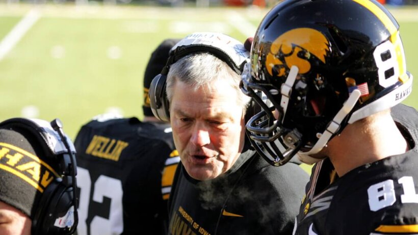 Kirk Ferentz hopes to rebound after a loss to Michigan last week