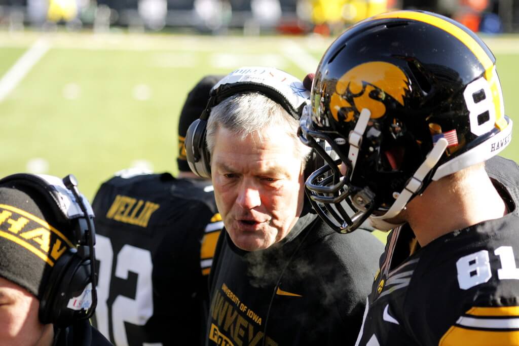 Kirk Ferentz hopes to rebound after a loss to Michigan last week