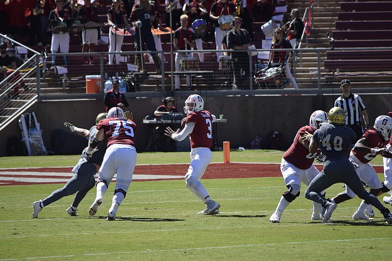 Stanford QB KJ Costello throwing a pass