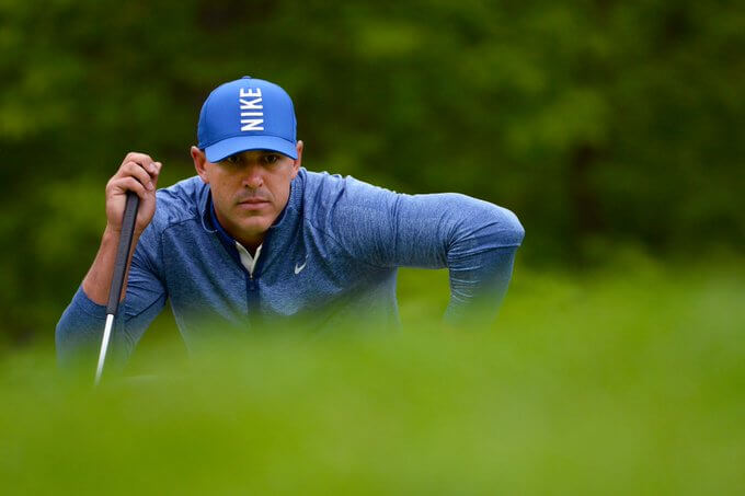 Brooks Koepka eyeing up a shot