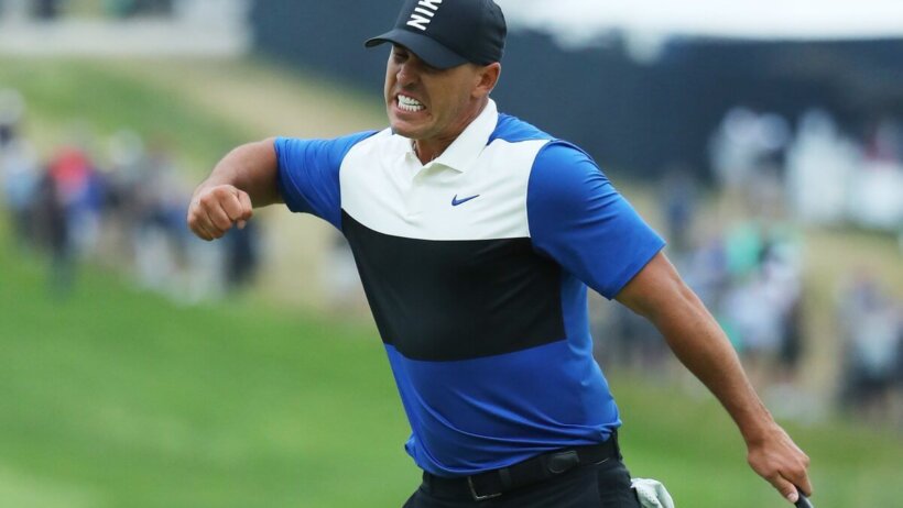 Brooks Koepka celebrating his PGA Championship win