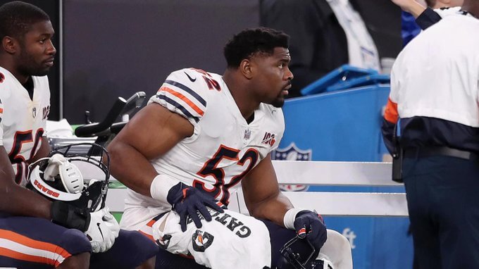 Khalil Mack on the Bears sideline