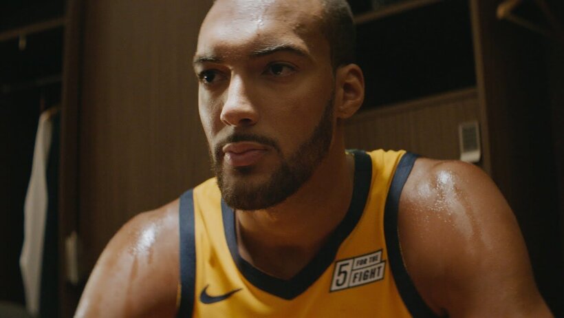Rudy Gobert sitting