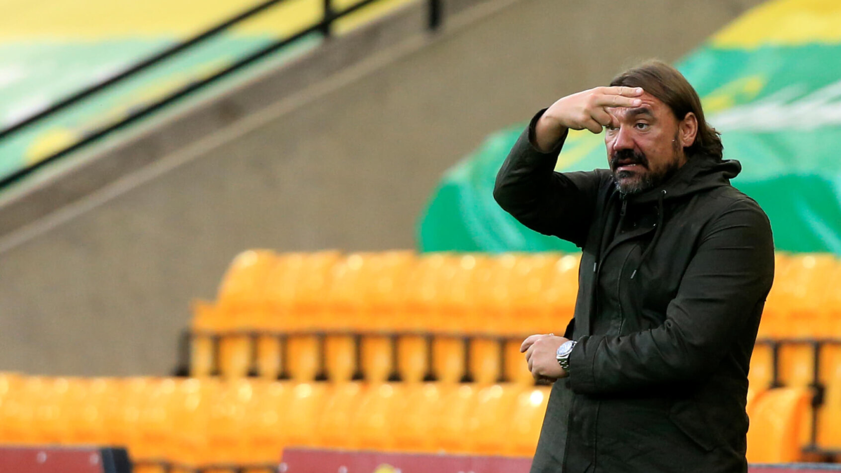 Norwich City's head coach Daniel Farke in the EFL
