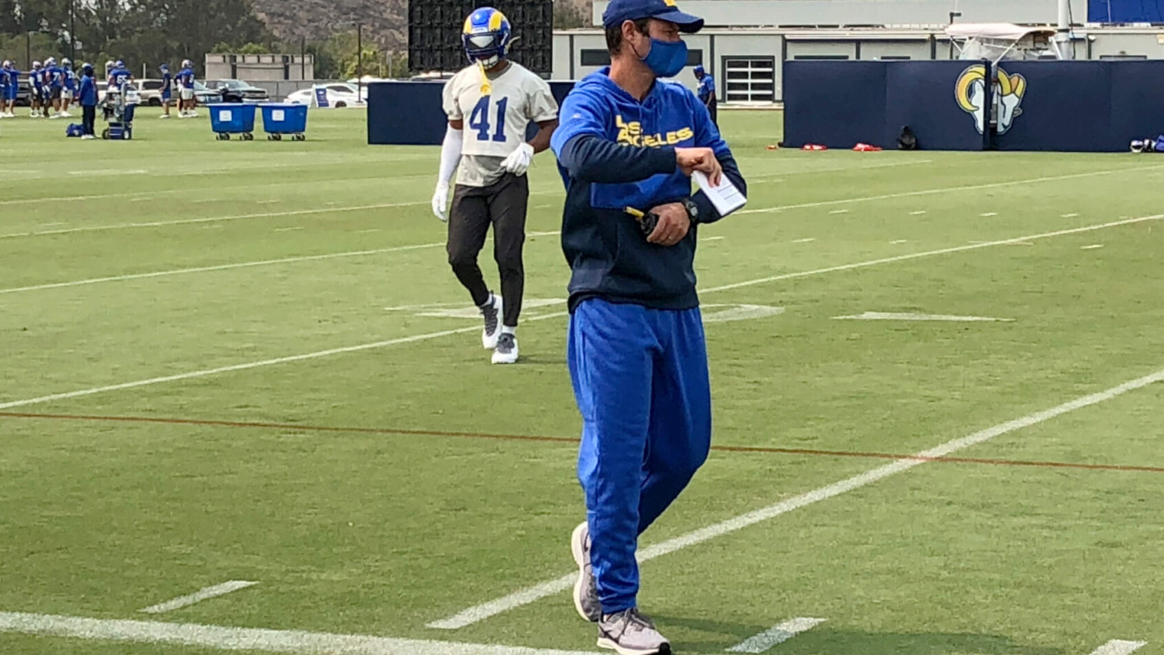 Los Angeles Rams defensive coordinator Brandon Staley