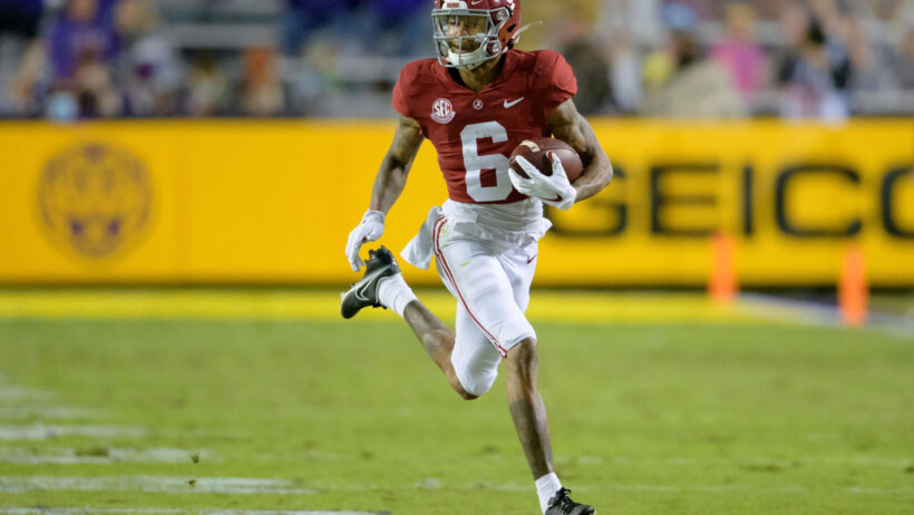 DeVonta Smith running