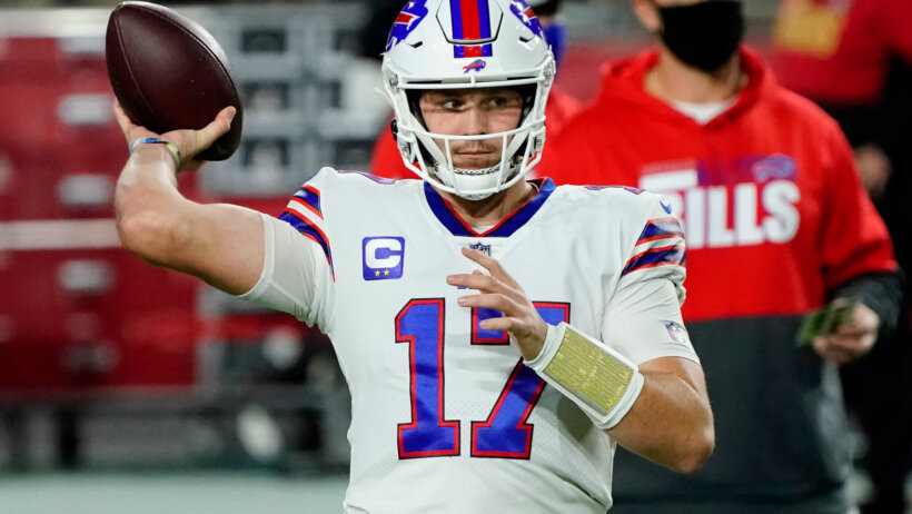 Josh Allen throwing