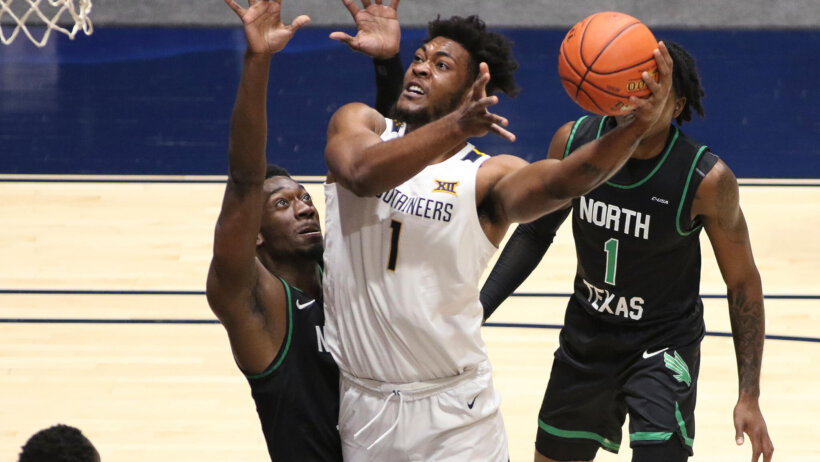 Derek Culver driving for layup