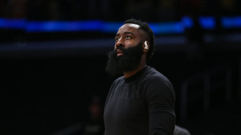 James Harden in warmups