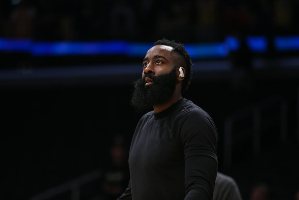 James Harden in warmups