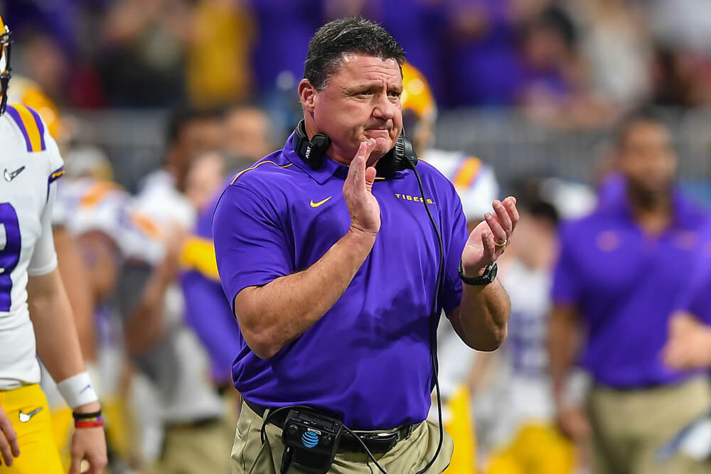 LSU head coach Ed Orgeron