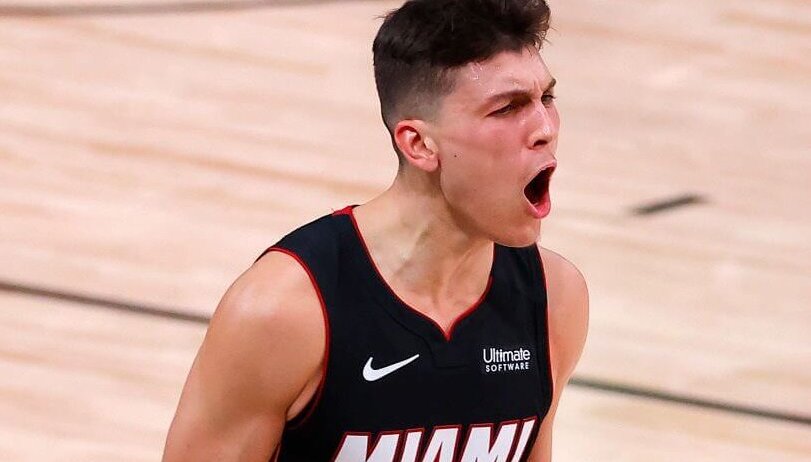 Tyler Herro celebrates