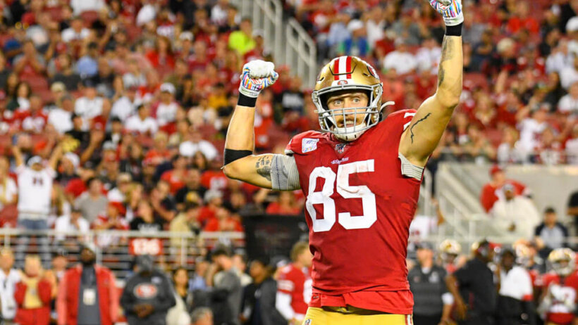 George Kittle celebrating