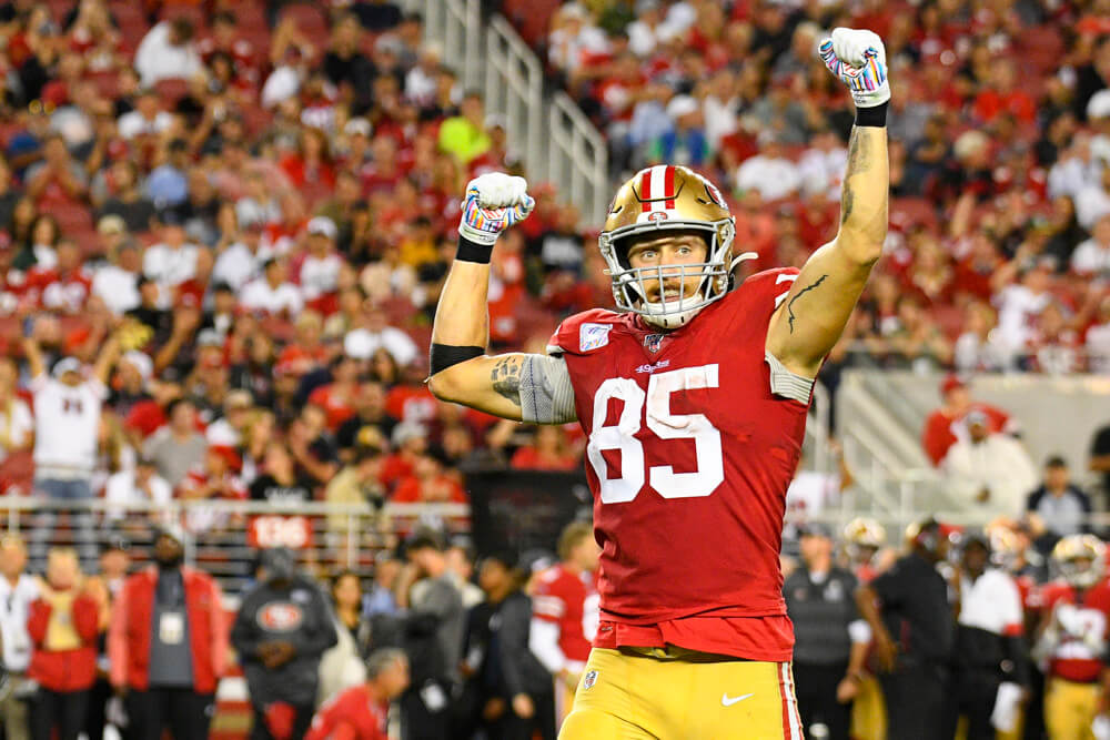 George Kittle celebrates