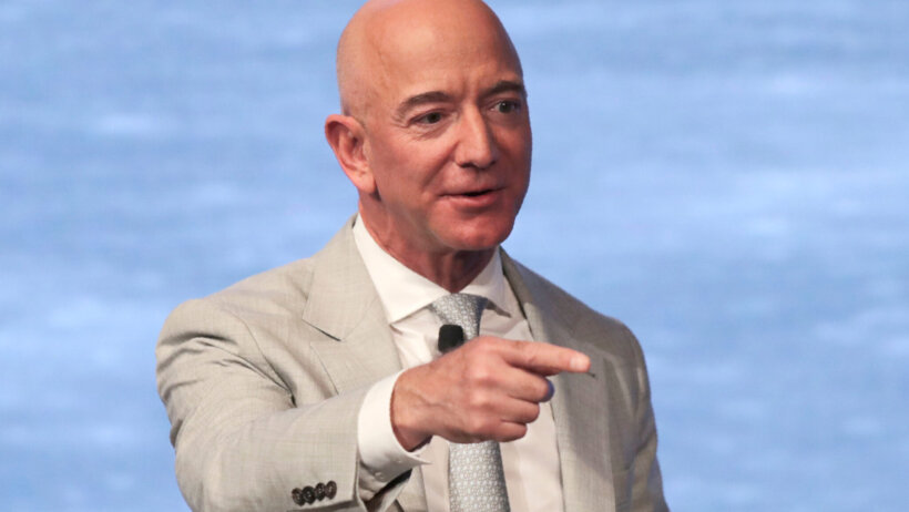 Amazon founder Jeff Bezos at the JFK Space Summit
