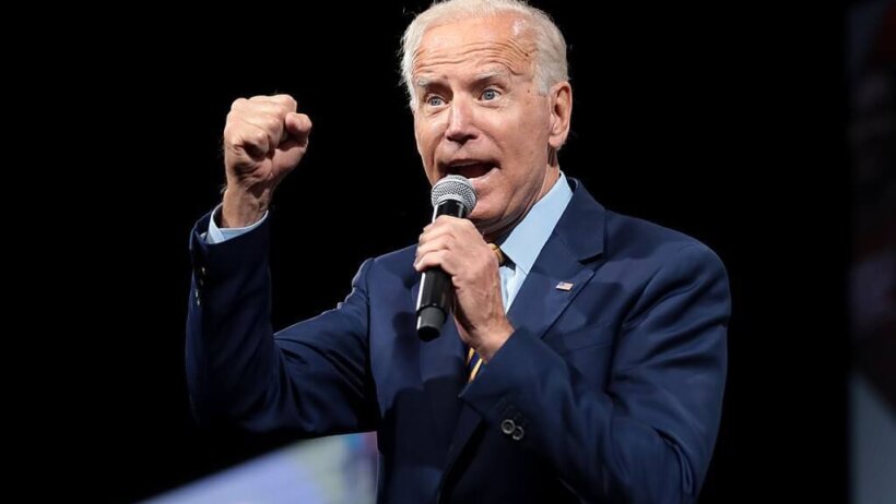 Joe Biden speaking excitedly