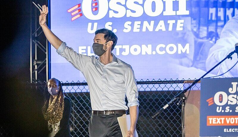 Jon Ossoff on stage