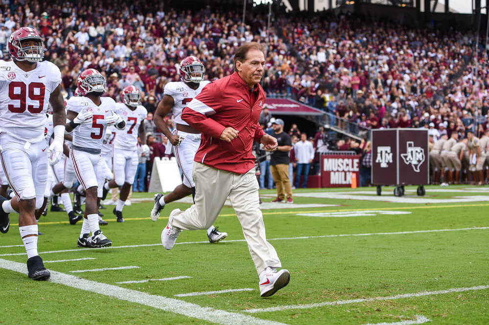 Nick Saban and the Crimson Tide take the field