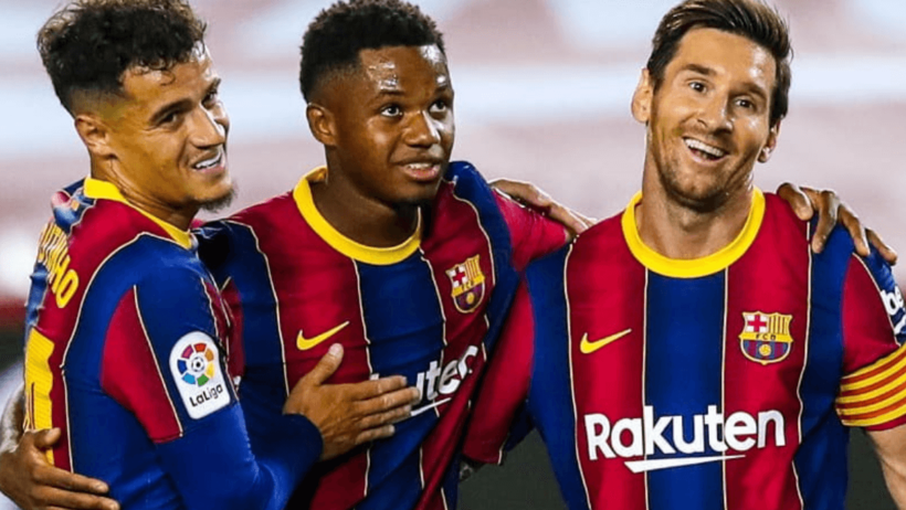 Coutinho, Fati and Messi