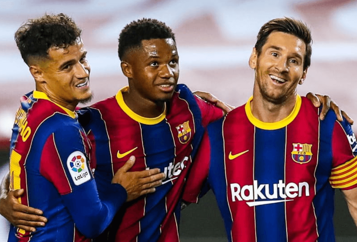 Coutinho, Fati and Messi