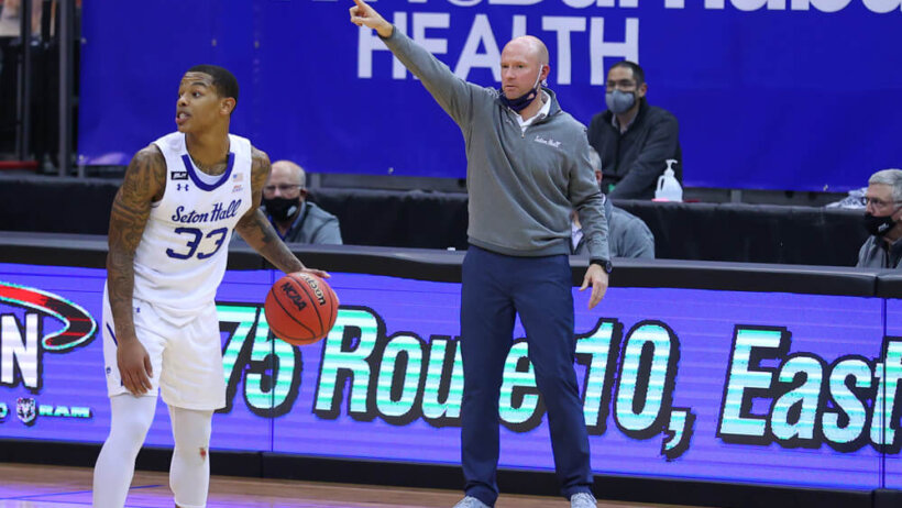Seton Hall Pirates head coach Kevin Willard on the sideline