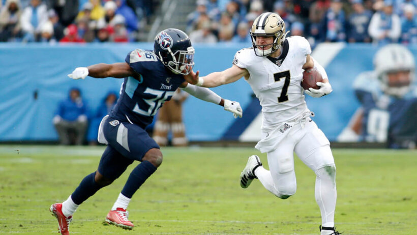 Taysom Hill running