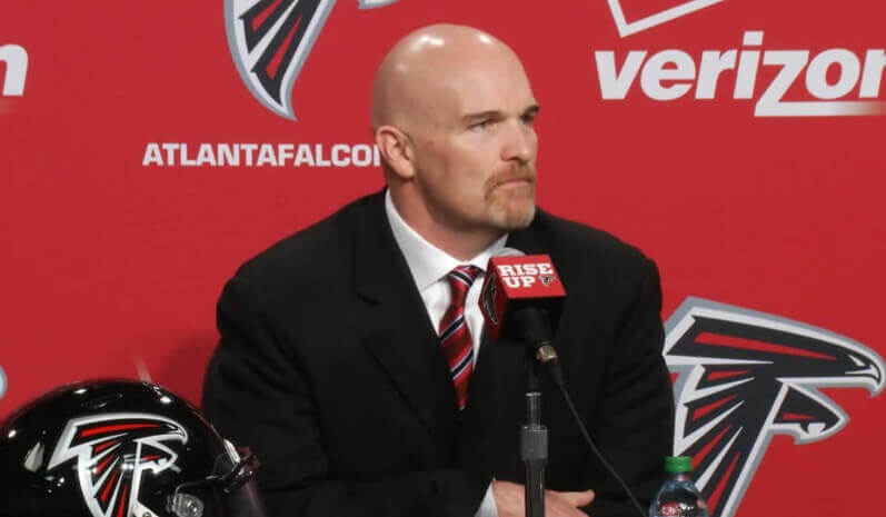 Atlanta Falcons coach Dan Quinn at press conference