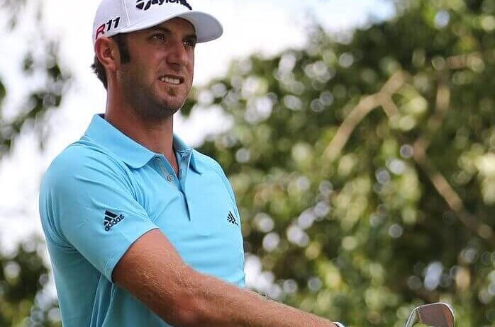 Dustin Johnson watching shot