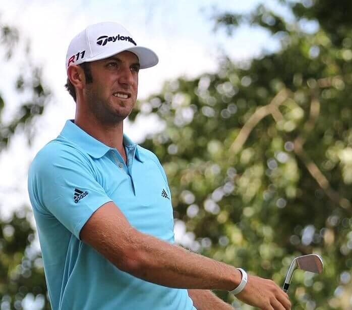 Dustin Johnson watching shot