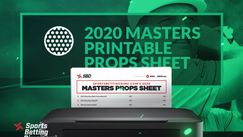 2020 Masters printable props sheet