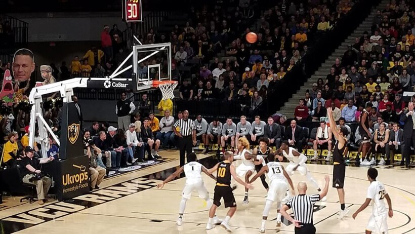 Winthrop Eagles shooting free throw