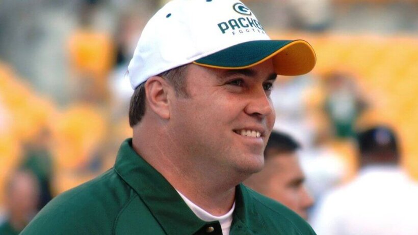 Mike McCarthy with the Green Bay Packers