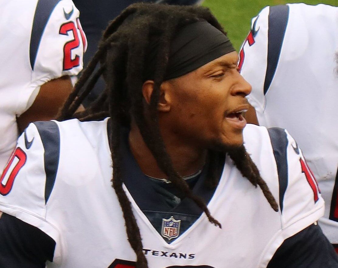DeAndre Hopkins on the field with the Texans
