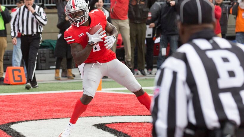 Jeff Okudah in end zone