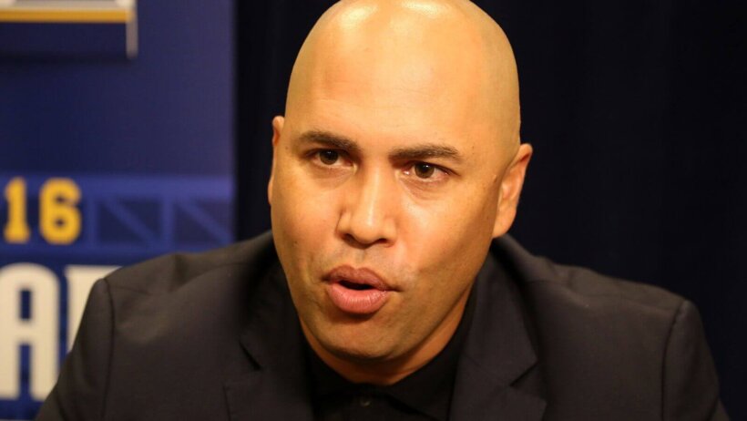 Carlos Beltran doing an interview