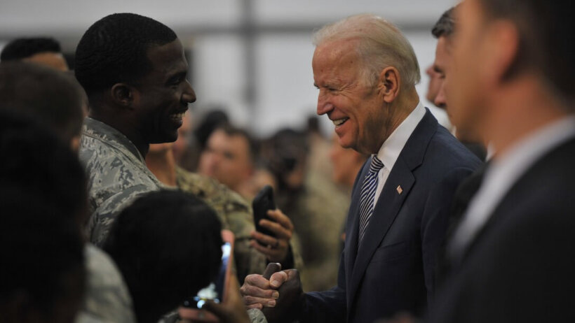 Joe Biden meets supporters
