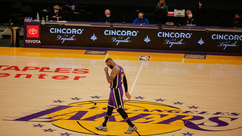 LeBron walking