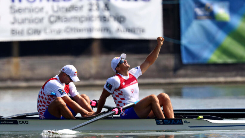 The Sinkovic brothers celebrate