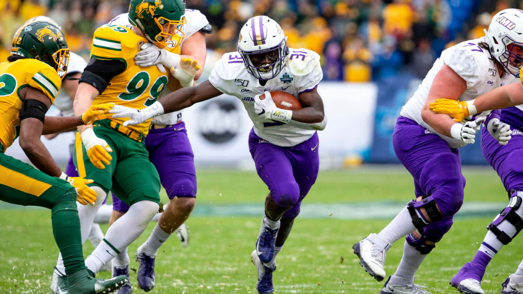 Percy Agyei-Obese finds a hole in the NDSU defense