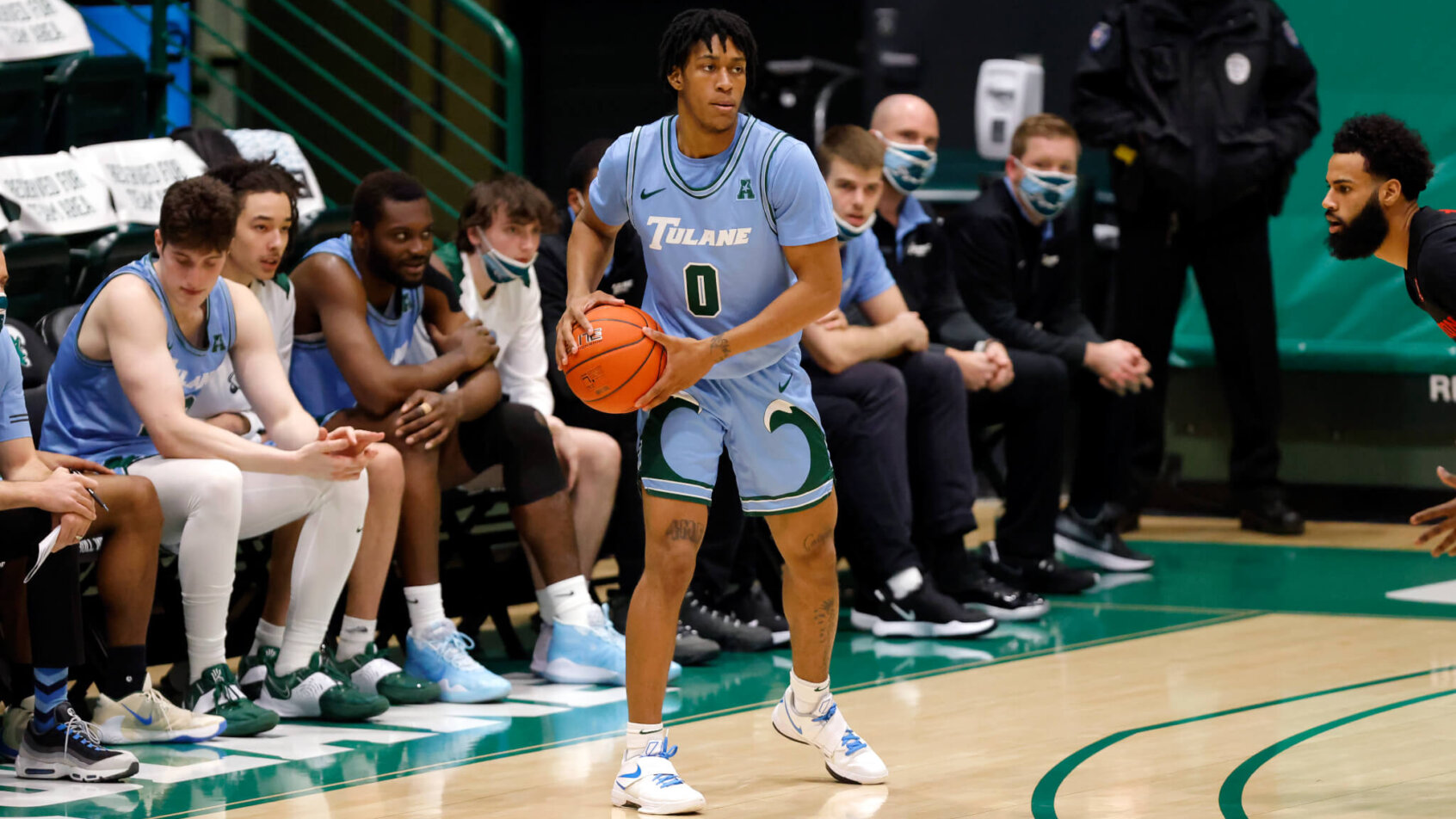 Tulane guard Gabe Watson during a game against Houston