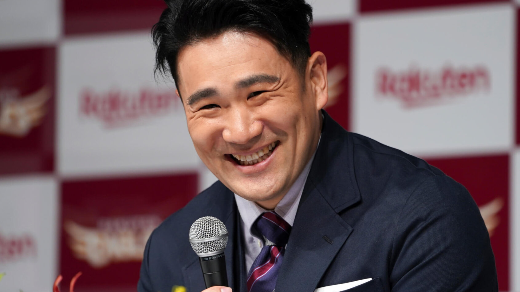 Masahiro Tanaka at a press conference